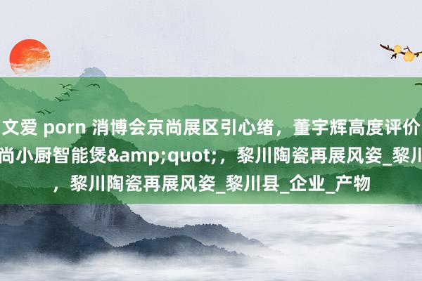 文爱 porn 消博会京尚展区引心绪，董宇辉高度评价&quot;尚小厨智能煲&quot;，黎川陶瓷再展风姿_黎川县_企业_产物