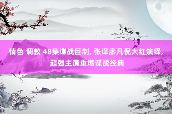 情色 调教 48集谍战巨制, 张译廖凡倪大红演绎, 超强主演重燃谍战经典