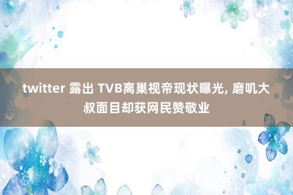 twitter 露出 TVB离巢视帝现状曝光, 磨叽大叔面目却获网民赞敬业